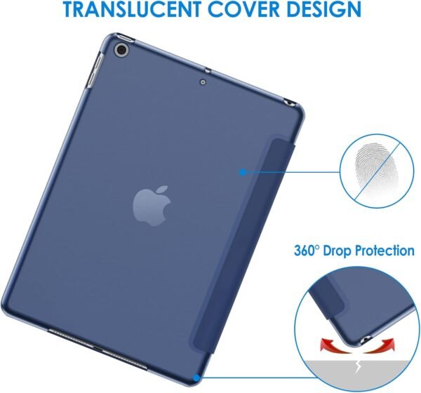 JETech Coque pour iPad (9,7 Pouces, Modèle 2018/2017, 6ème et 5ème Génération), Housse Étui avec Veille/Réveil Automatique (Marine Foncé) – Image 4