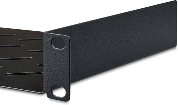 DIGITUS Étagère - 1U - 10 pouces (254 mm) - Pour armoire réseau - 200 mm de profondeur - Tôle d'acier perforée - Noir – Image 2