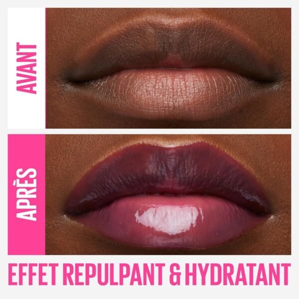 Maybelline New York - Gloss à Lèvres Hydratant & Brillance Instantanée - Enrichi en Acide Hyaluronique - Non Collant - Lifter Gloss Candy Drop - Teinte : Bubble Gum (24) - 5,4 ml – Image 2