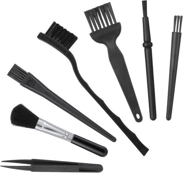TIESOME 7 Pcs Set de brosses de Nettoyage pour claviers, Brosse de Nettoyage pour Petits espaces Brosse de Nettoyage pour appareils électroniques informatiques Brosse de Nettoyage pour poussières
