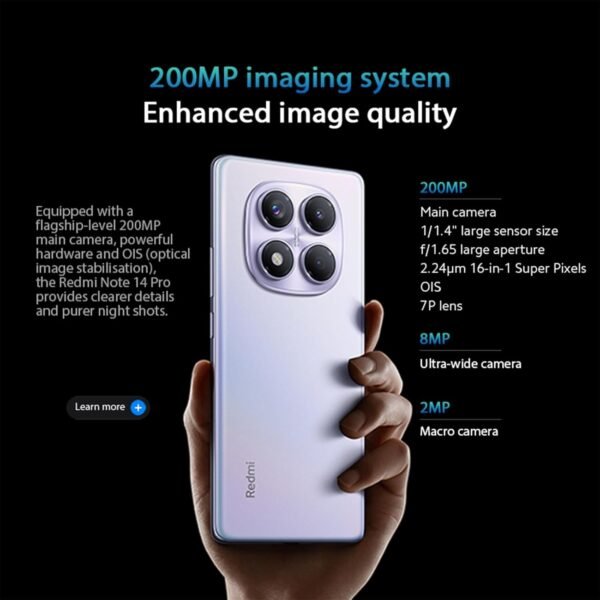Xiaomi Redmi Note 14 Pro, Double SIM, 8 Go RAM, 256 Go, Bleu Océan – Image 7