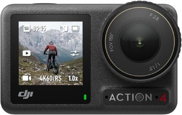 DJI Bundle Osmo Action 4 Essentiel - Caméra d’Action étanche 4K/120 IPS avec capteur 1/1,3 Pouce, des Images saisissantes en Basse lumière, des Couleurs D-Log M 10 Bits, Batterie 1 770 mAh prolongée