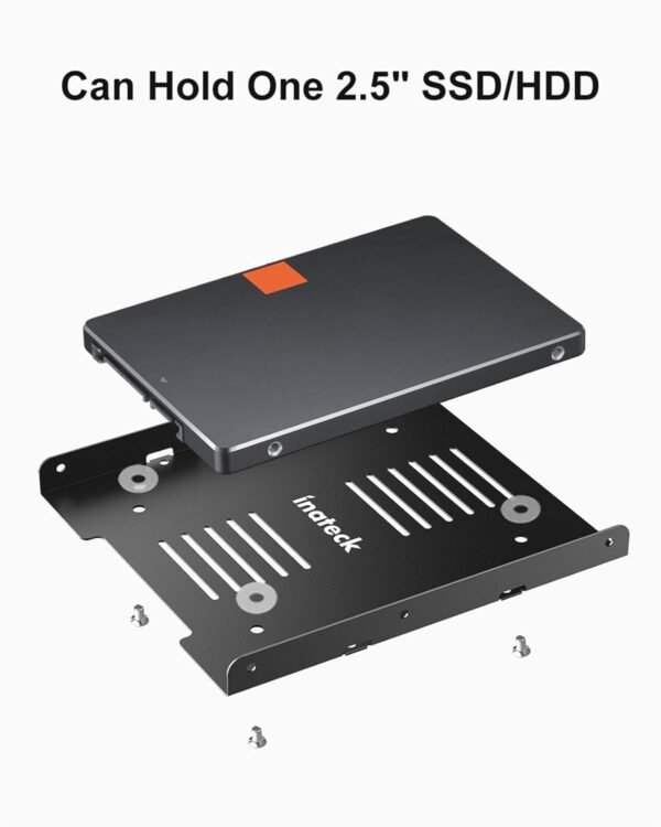Inateck Kit de Montage pour Disque Dur HDD 2 x 2,5" à Baie Interne 3,5" Cadre de Montage en métal HDD Adaptateur pour SSD PC,SA04004 – Image 2