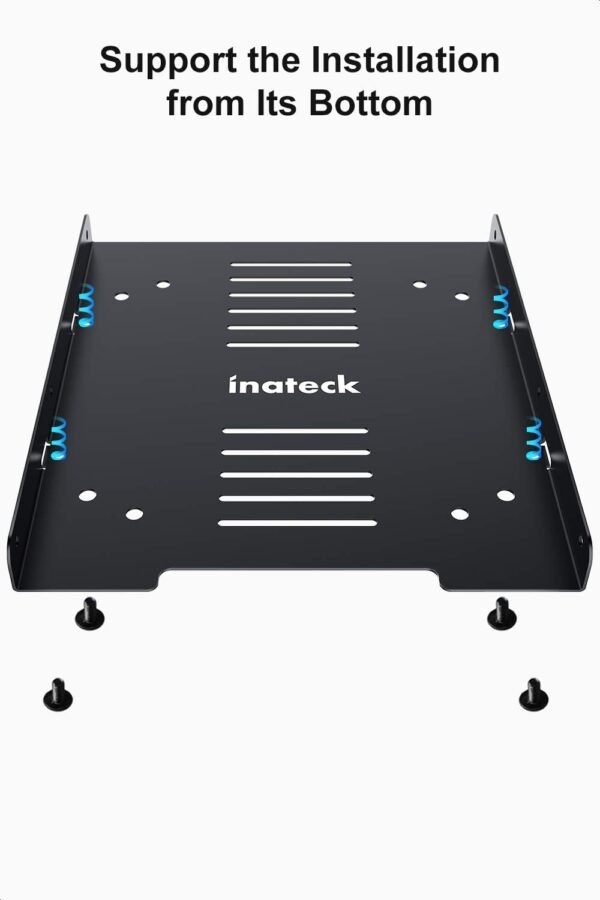 Inateck Kit de Montage pour Disque Dur HDD 2 x 2,5" à Baie Interne 3,5" Cadre de Montage en métal HDD Adaptateur pour SSD PC,SA04004 – Image 4