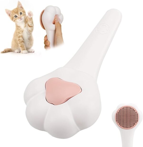 Brosse Pour Chats, Brosse Pour Chiens, Brosses Pour Animaux, Pour Poils Longs et Courts, Peigne Pour Chats, Nettoyage en Un Clic, Brosse Anti-Sous-Poil