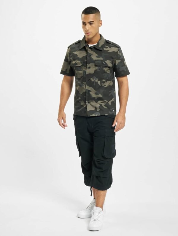 Brandit Industry Vintage 3/4 Homme Short Camouflage Sombre Loose Fit – Image 7
