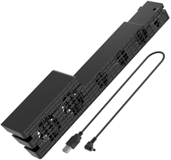 DollaTek Ventilateur de Refroidissement USB Super Externe à 5 températures avec câble USB, Noir pour Console de Jeu PS4 Pro