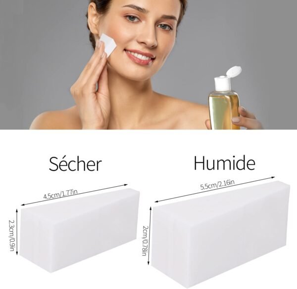 24 Pcs Éponges Maquillage, Éponges Sans Latex en Forme de Triangle pour Fond de Teint Crème Liquide (Blanc) – Image 3