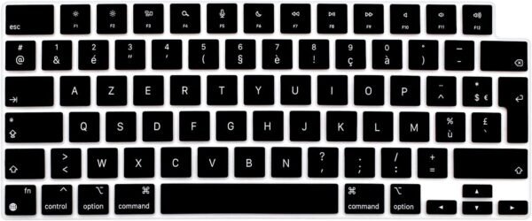 Arisase Housse de Clavier Ultra Fine en Silicone pour MacBook Pro 16"/14" 2023 avec Puce M3/Pro/Max (A2991, A2918, A2992) - Protection Souple - Disposition UE/UK