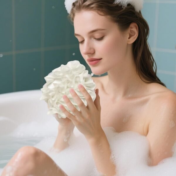 Exfoliateurs de lavage corporel - Exfoliants de douche, luffas de bain pour hommes et femmes | Cuissons nettoyantes pour la peau, éponges douces pour le corps pour salle de bain, hygiène personnelle – Image 2