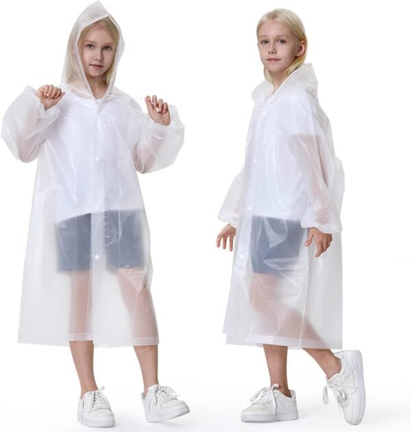 Newbyinn 2 Pièces poncho pluie imperméable, cape de pluie femme homme, poncho de pluie velo randonnée bivouac camping
