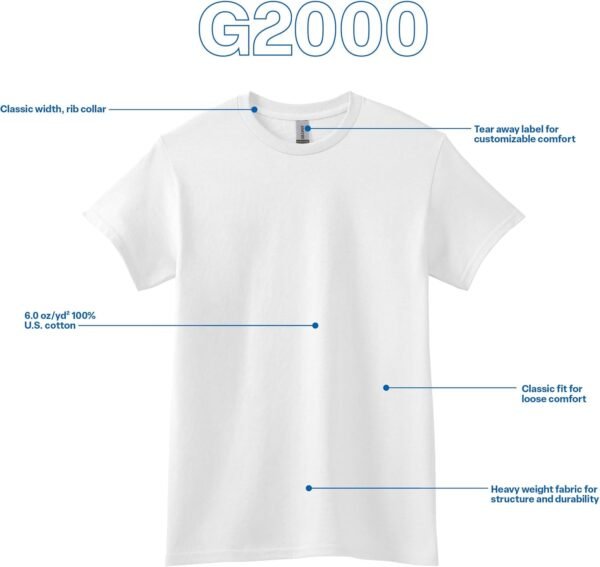 Gildan Ultra Cotton T-Shirt, Style G2000, Multipack T-Shirt Homme (Lot de 2) – Image 4