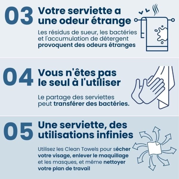 Clean Skin Club Serviettes Visage XL 100% Biologiques Certifiées USDA, Approuvées par les Dermatologues, Anti-Acné Serviettes Jetables pour le Visage et le Démaquillage, Ultra Douces – Image 6