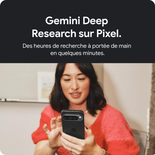 Google Pixel 9 Pro XL – Smartphone Android débloqué avec Gemini, Triple Appareil Photo arrière, 24 Heures d'autonomie et écran Super Actua 6,8 Pouces – Noir Volcanique, 512GB – Image 3