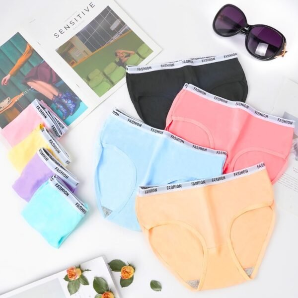 flintronic Lot de 8 Culotte pour Adolescente Fille, Filles Adolescentes sous-vêtements Doux, Culotte sous-vêtements Coton Slip Uni Fille, Confortables Respirantes, Ado 8 à 16 Ans – Image 2
