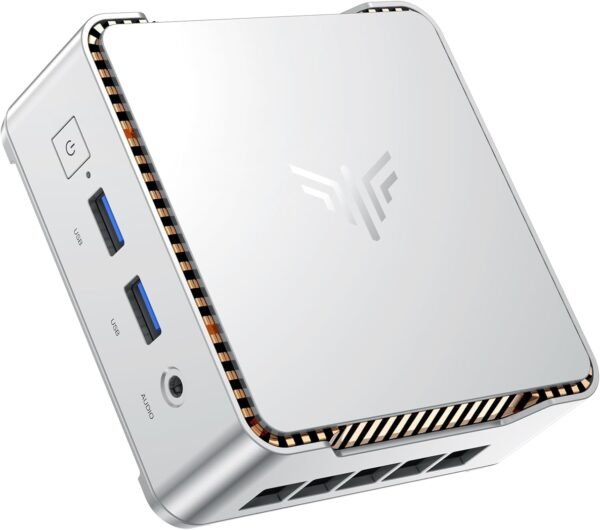 NiPoGi Essenx E2 Mini PC W-11 Pro, Ιntel Alder Lake-N97(jusqu'à 3,60 GHz), 16 Go DDR4 512 Go M.2 SSD Mini Ordinateur de Bureau, Double WiFi, HDMI, DP, Double écran 4K Tour PC pour l'école/Bureau.