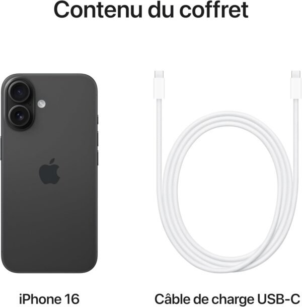 Apple iPhone 16 (128 Go) - Noir – Image 6