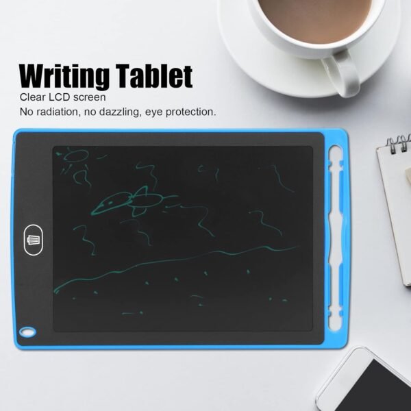 Akozon Tablette d'écriture LCD 8,5 Pouces pour Enfants, Tableau d'écriture coloré, Batterie Intégrée, Couleur de Stylo Aléatoire – Rouge, Noir, Bleu (Blue) – Image 7