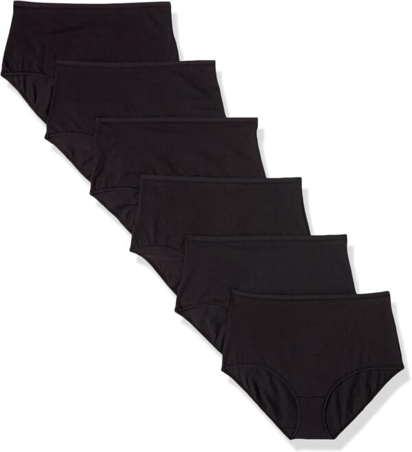 Amazon Essentials Culotte Taille Haute en Coton Femme, Lot de 6