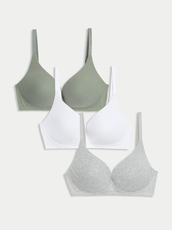 Marks & Spencer M&S Lot de 3 Soutiens-Gorge Invisibles plongeants sans Armature, Bonnets A à F Femmes – Image 2