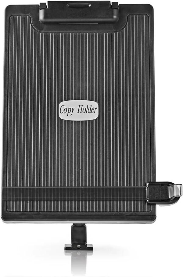 NEDIS Porte-Documents Ergonomique | Entièrement Mobile | Support de Bureau | Noir Gris/Noir ERGOCH300BK