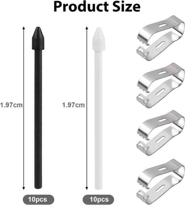 MHDUYEG 20 Pièces Pointes De Remplacement pour Stylo S pour Samsung Galaxy S6/S6lite/S7/S7+/S7fe/S8/S8+/S8ultra/S21ultra/S22ultra/S23ultra/Note10/Note20 Stylet Tablette Samsung avec Pince Outil – Image 2