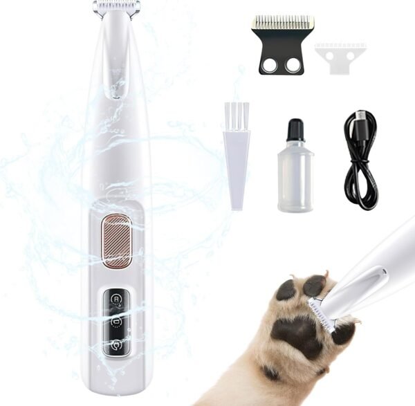 TNSLAND Tondeuse Pour Chien Coupe Onglechientondeuse Faible Bruit Tondeuse Chien Poil Pour Chiens Chats Pattes, Yeux, Oreilles, Visage, Corps