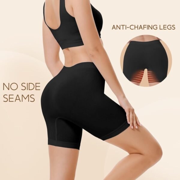 YouShow Lot de 3 Shorty Femme sous Jupe Douce Boxer Short Sécurité Legging Court sans Couture – Image 2