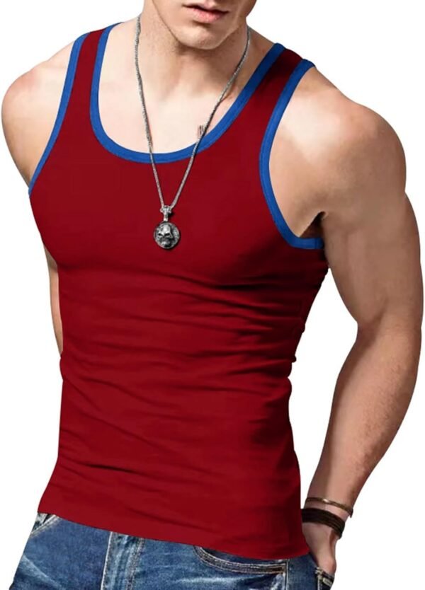 Generisch Vice Débardeur Homme Vêtements Slim Casual Sports Hommes Été Couleur Assortie Maillot de corps Gilet Débardeur Gilet Gilet Gilet Homme – Image 4