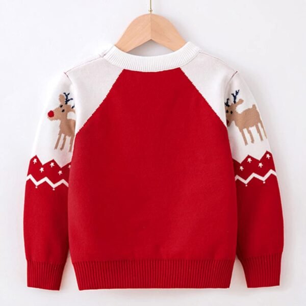 ZZSEAI Pull de Noël Garçon Fille,Garçons Filles Hiver Pull Impression Arbre de Noël Sweat-Shirt Pull De NoëL Fille 14 Ans Pull Long Noel Bébé Dessin animé Mignon Pulls Sweat Hauts – Image 4