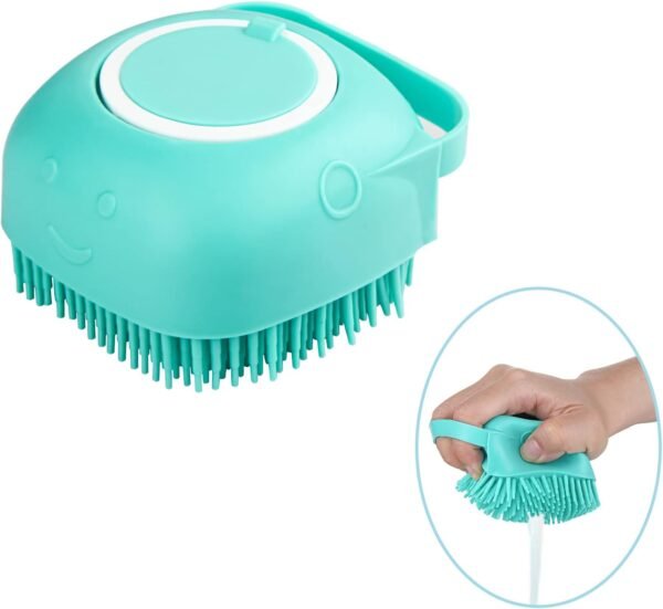FUYIHGL Brosse à shampoing Bubble Brush pour le bain - Savon pour chien - Avec distributeur de savon - Brosse de douche en silicone avec poignée en boucle - Pour animaux domestiques, chiens, chats