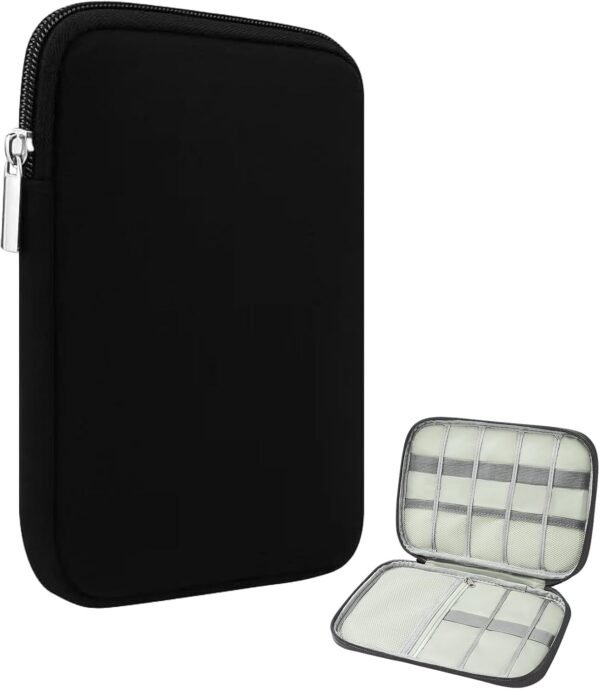 CPYJW Voyage Accessoires,Sac Électronique Organisateur Cable Organisateur De Câble Gris Essentiels Voyage Rangement pour Téléphone Portable Disque Dur Banque d'alimentation Cartes (Noir)