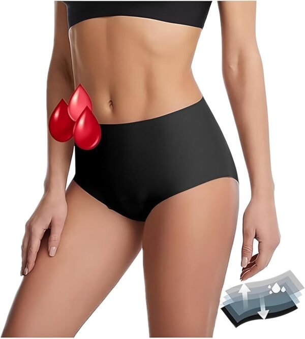 Ahagogo Période Bas de bikini pour femme Menstruation Short de bain Période Bikini Bas Période Culotte Taille moyenne pour adolescentes filles