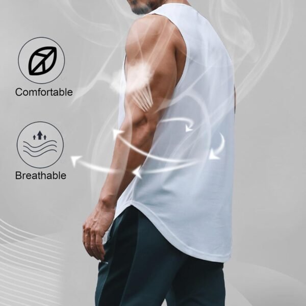 Litthing Débardeur pour Homme sans Manche Musculation Tank Top T-Shirt Gym Running Gilet Homme Séchage Rapide Gilet de Sport Respirant Entraînement Bodybuilding Course – Image 3