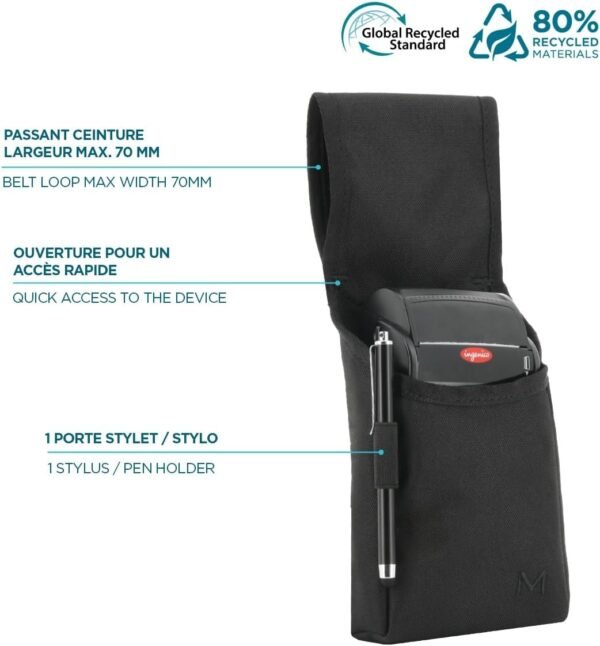 MOBILIS Holster pour POS Lecteur de Carte avec Ceinture Étui Universel pour Terminaux de Paiement & Scanners Mobiles, 1 Compartiment, Dimensions Appareil Max 11 x 27 x 5 cm – Image 2