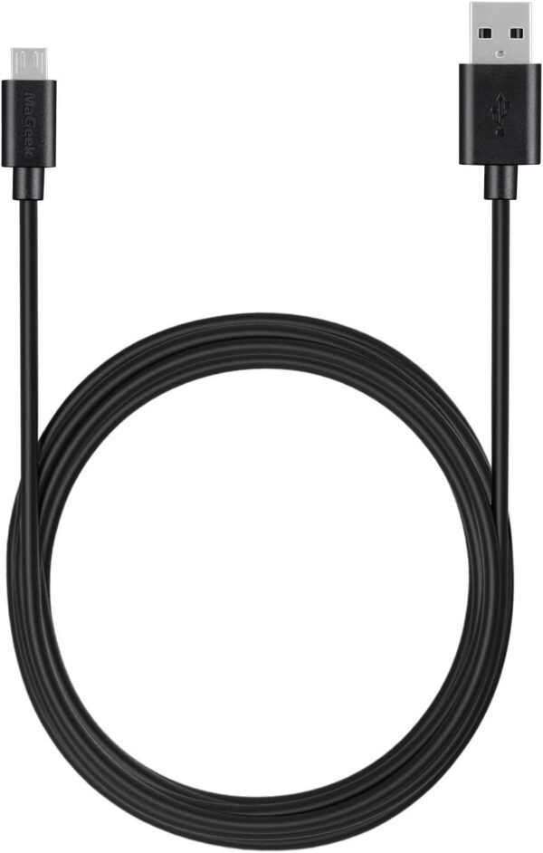MaGeek® 3.0m Micro USB Câble Haute Vitesse USB 2.0 Sync et Charge pour Samsung, HTC, Sony, Motorola, LG, Google, Nokia (Noir) – Image 2