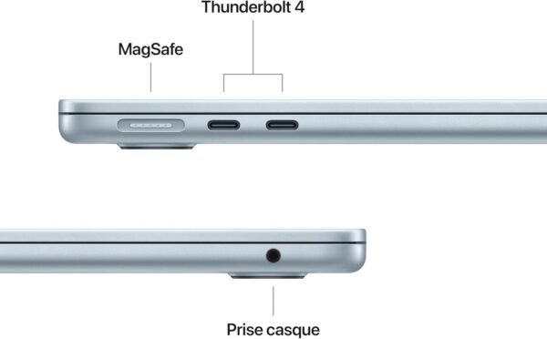 Apple MacBook Air 13 Pouces Ordinateur Portable avec Puce M4 : Conçu pour Apple Intelligence, Écran Liquid Retina de 13,6 Pouces, Mémoire unifiée de 16 Go, Stockage SSD de 256 Go, Touch ID ; Ciel – Image 5