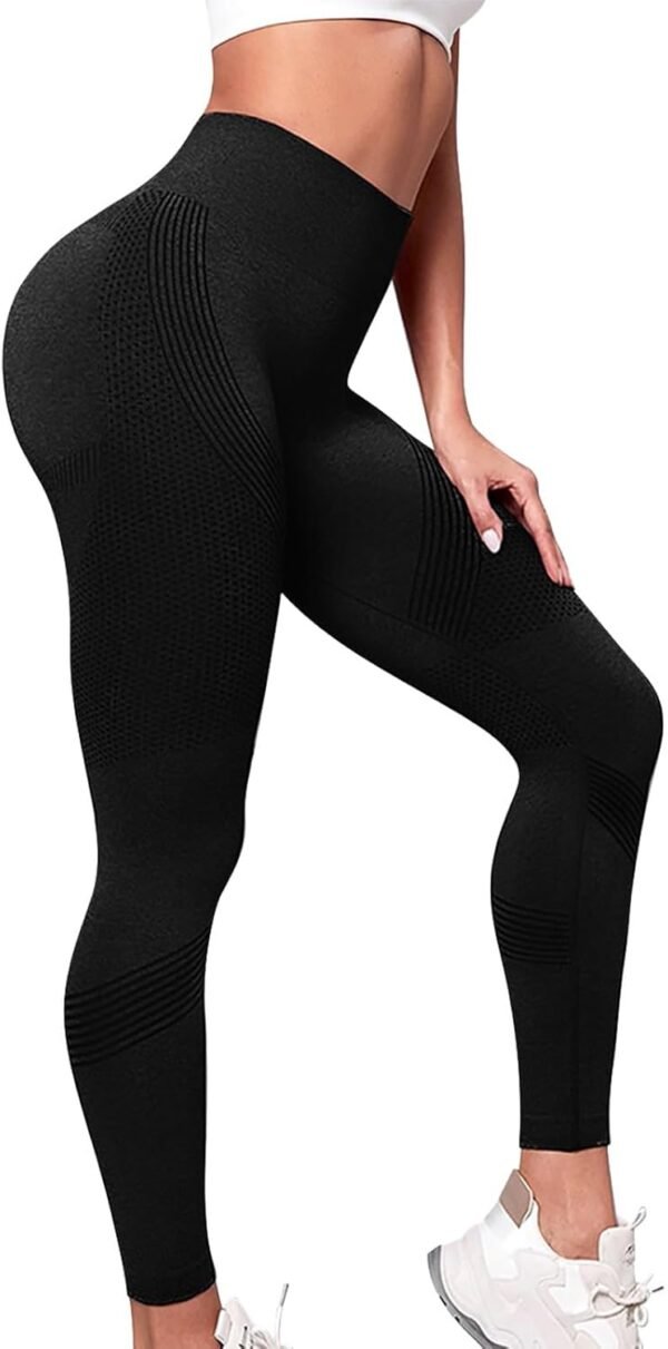 Leggings à Compression 3D Anti Cellulite Amaigrissant Minceur Leggings Femme Taille Haute sans Couture Push-Up Opaque Yoga Fitness Pantalon Sport