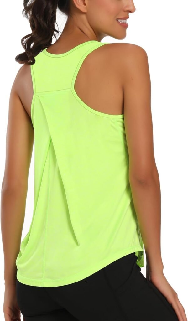 Dawnrole Débardeur de Sport Femme Fitness Yoga Workout Chemises sans Manches Debardeur – Image 3