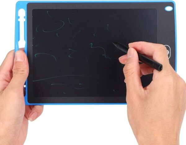 Akozon Tablette d'écriture LCD 8,5 Pouces pour Enfants, Tableau d'écriture coloré, Batterie Intégrée, Couleur de Stylo Aléatoire – Rouge, Noir, Bleu (Blue) – Image 2