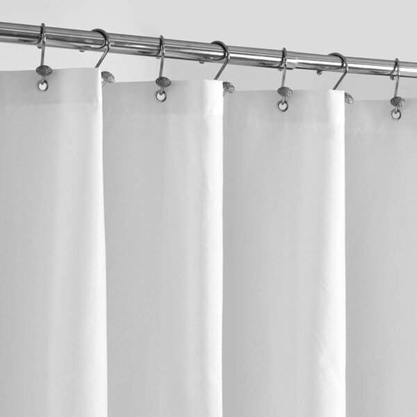 ALYVIA SPRING Doublure de Rideau de Douche en Tissu imperméable avec 3 aimants – Doublure de Douche en Tissu Doux de qualité hôtelière, légère et Lavable en Machine – Taille Standard 183 x 183 cm,