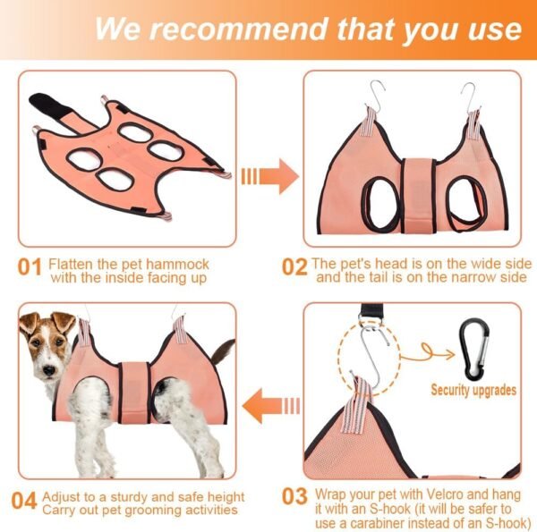 Hamac de Toilettage pour Chien, Accessoire de Table Toilettage pour Coupe Griffes Ongle Chien, pour Aider Les Chiens et Chats à Couper Les Griffes et Toilettage Beauté – Image 5