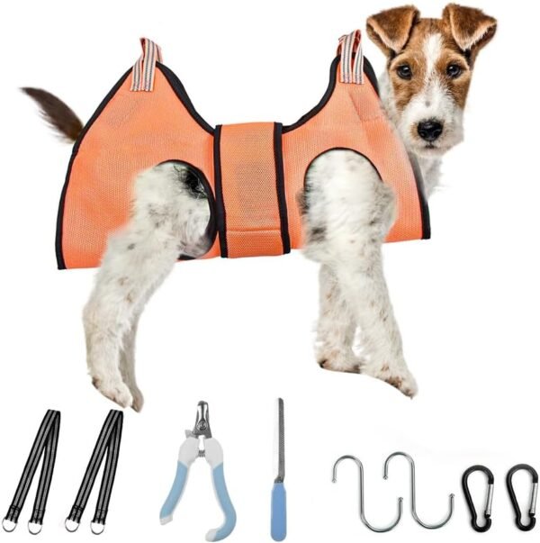 Hamac de Toilettage pour Chien, Accessoire de Table Toilettage pour Coupe Griffes Ongle Chien, pour Aider Les Chiens et Chats à Couper Les Griffes et Toilettage Beauté