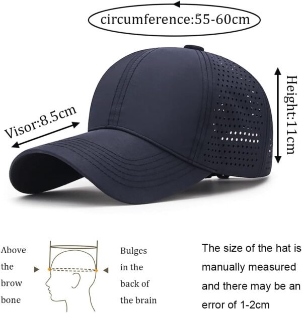Casquette de Baseball Unisexe Réglable Chapeau Soleil Casquettes de Golf Sports Casual Coton Léger Chapeau Casquettes de Baseball pour Homme et Femme Casquette de Baseball – Image 3