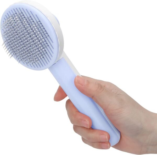Marooma Brosse Ronde Professionnelle pour Chat avec Fonction de Massage à Aiguille épaisse, Routine de Toilettage pour Animaux de Compagnie, Brosse de Toilettage pour Chats et Chiens, Garde(Bleu) – Image 9