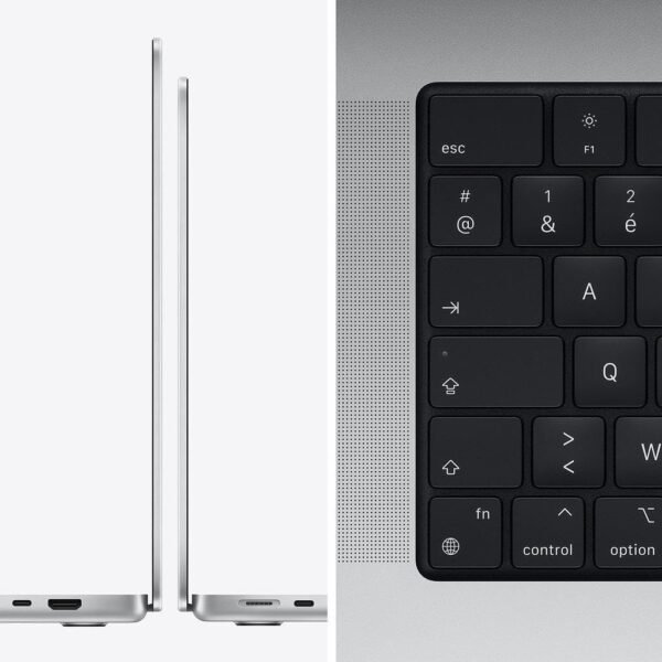 Apple MacBook Pro 2021 avec Puce Apple M1 Pro, CPU 8 cœurs, GPU 14 cœurs (14 Pouces, 16 Go de RAM, 512 Go SSD Stockage) (AZERTY Français) Argent (Reconditionné) – Image 4
