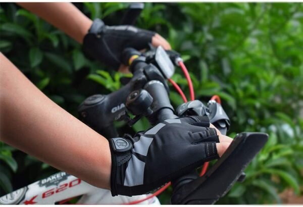 Nesirooh Gants VTT Homme et Femme，Gants Cyclisme Demi-Doigts Eté pour Vélo Cycliste Musculation Sports Gel Antichoc Antidérapant Respirant – Image 4