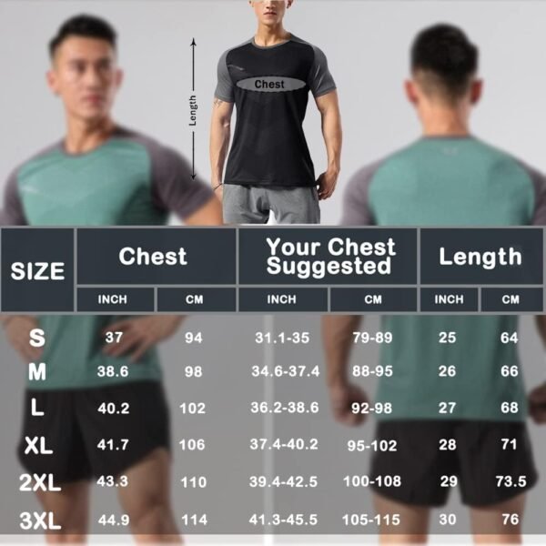 Hommes Exercer Respirant Et Confortable Le Muscle Courir Chemise Exercer Séchage Rapide Vêtements De Sport – Image 6