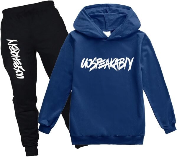amropi Garçon Ensemble Pantalon et Haut Sweat à Capuche Enfants Set pour 2-15 Ans