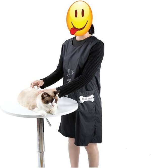 Amorar sans Manches Tablier de Bain pour Animaux de Compagnie Robe Beauté toilettage esthéticienne Blouse Imperméable Vêtements Tabliers – Image 2